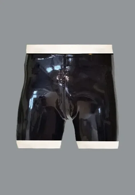 Pouch Boxer Pouch - ラバーラテックスポーチフロントスルージップボクサーショーツ グミパーティースーツ キャットスーツ ガンツァンズグ ボディスーツ アンツーグ