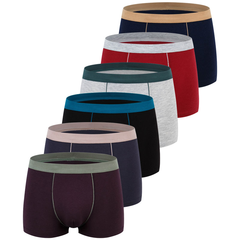Boxer Brief Pack Cotton - 大サイズのシームレスな下着男性固体綿ボクサーパンツ男性のパンティー通気性ボクサーメンズパックパンツ男