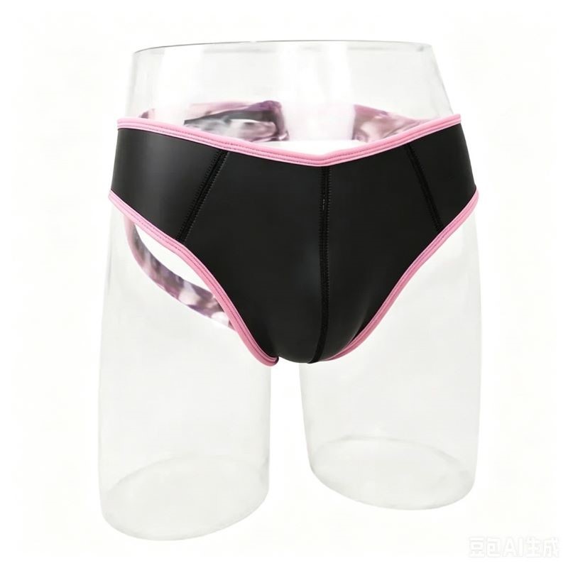 男性用、セクシーなPUレザーのトライアングルブリーフ。背中が - Pouch Boxer Pouch のレビューと価格